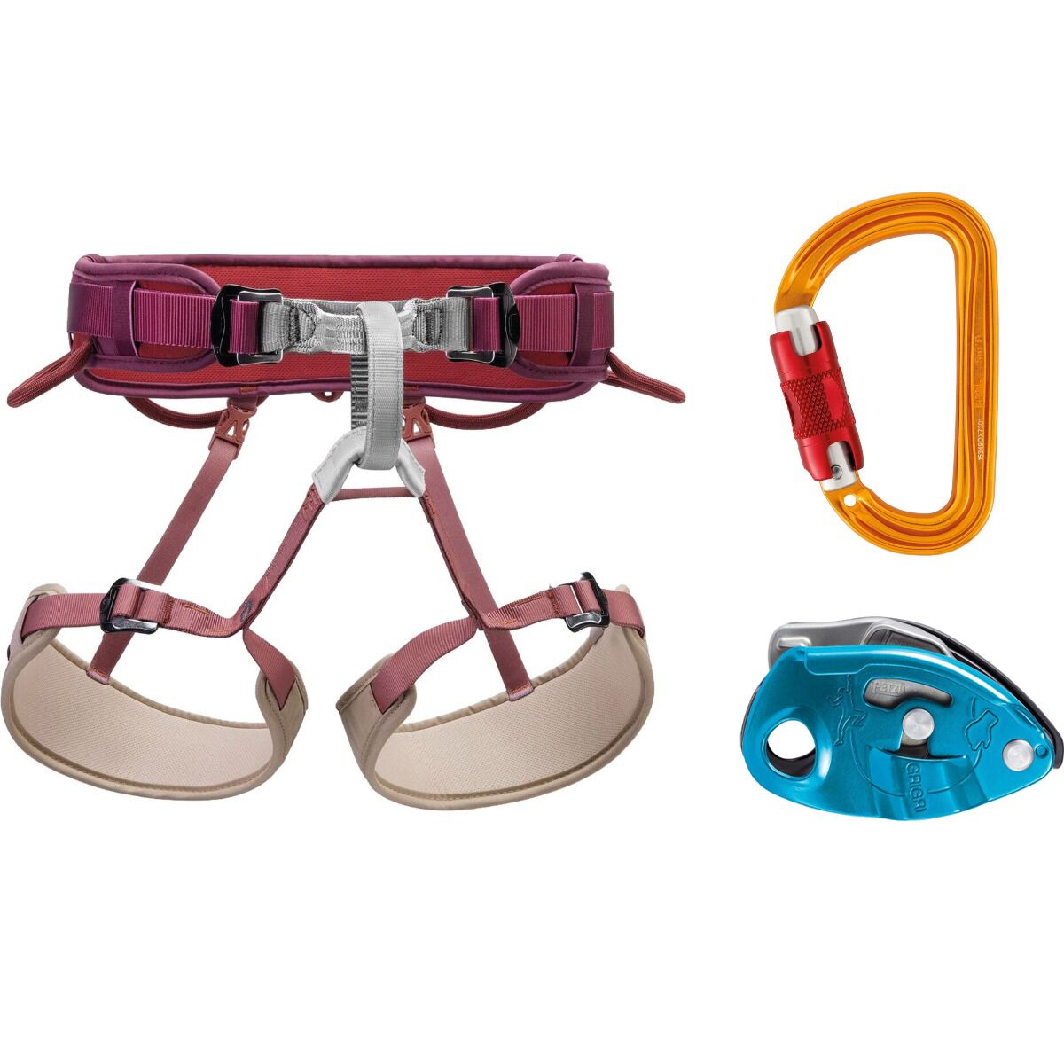 Image of Petzl Corax Harness Package Dark Red, Blue, One Color, 1, One Size, One Size
