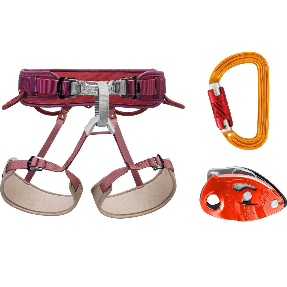 Image of Petzl Corax Harness Package Dark Red, Red, One Color, 1, One Size, One Size