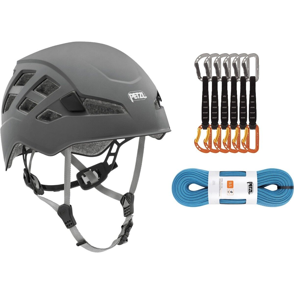 Image of Petzl Sport Climbing Starter Package Blue, Grey, One Color, 60m, S/M, 17cm