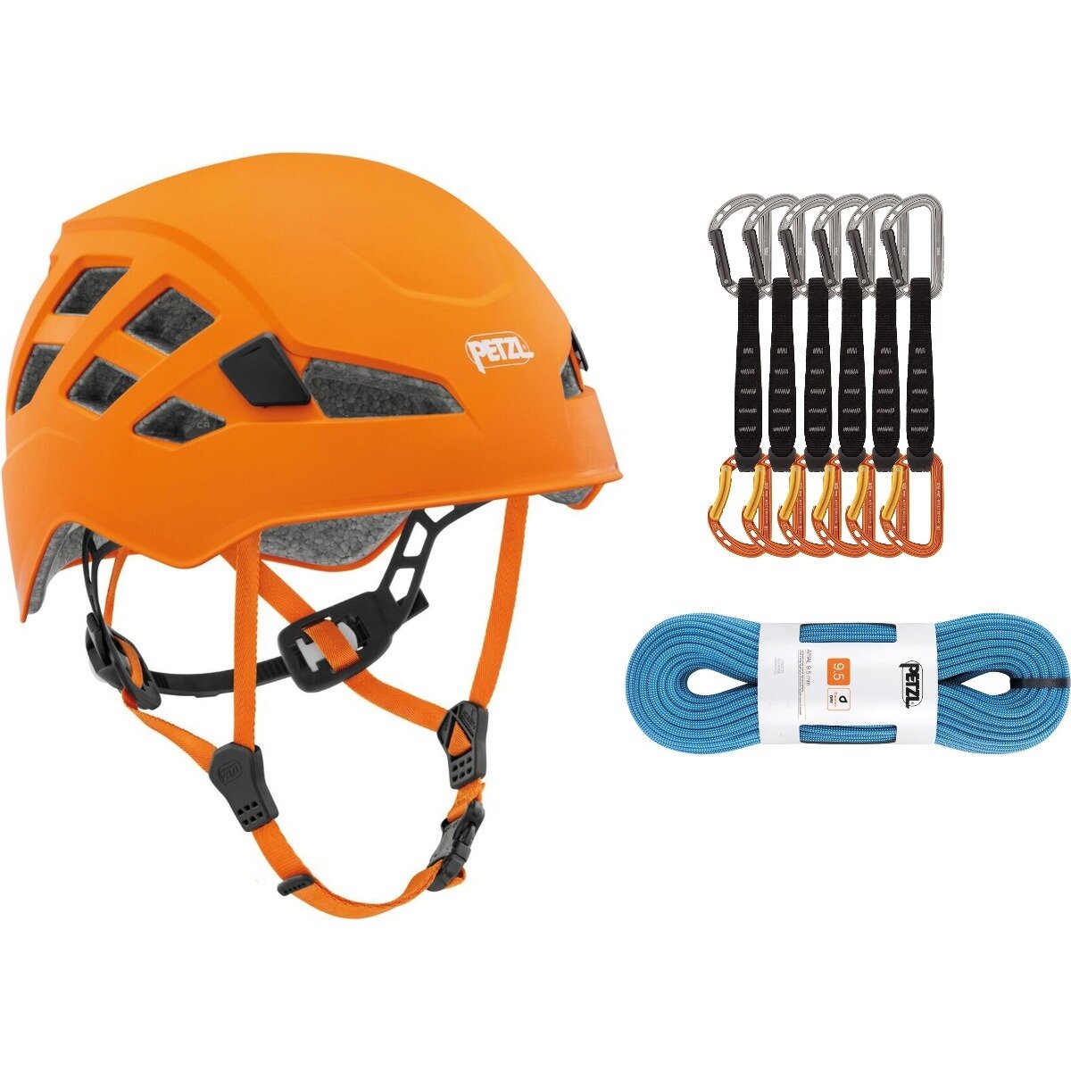 Image of Petzl Sport Climbing Starter Package Blue, Orange, One Color, 70m, S/M, 17cm