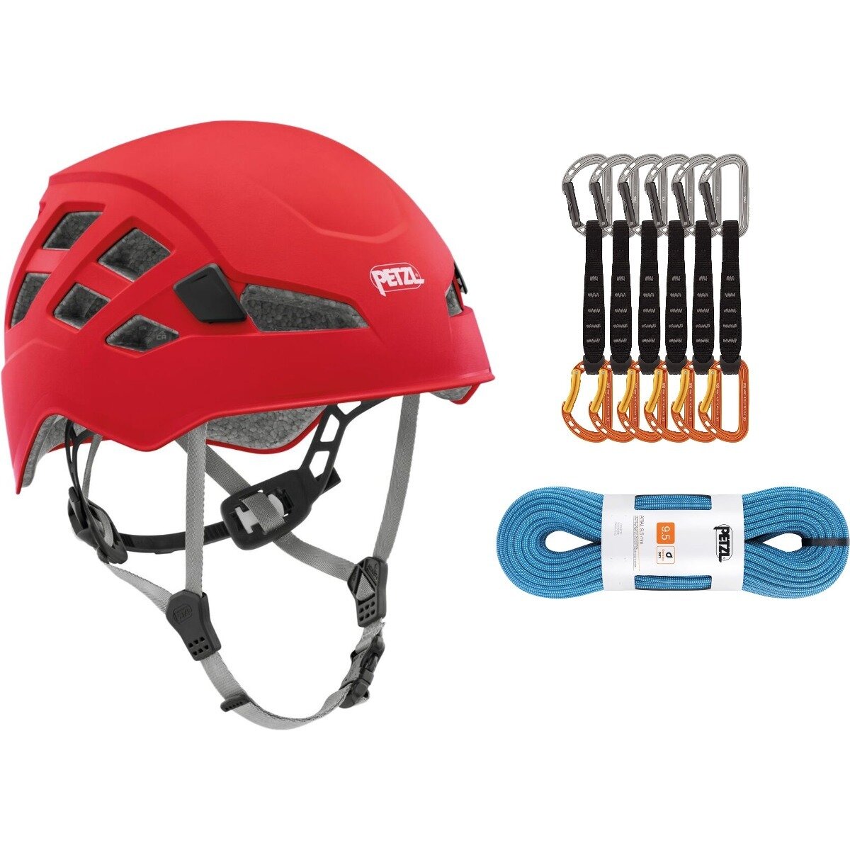 Image of Petzl Sport Climbing Starter Package Blue, Red, One Color, 70m, S/M, 17cm