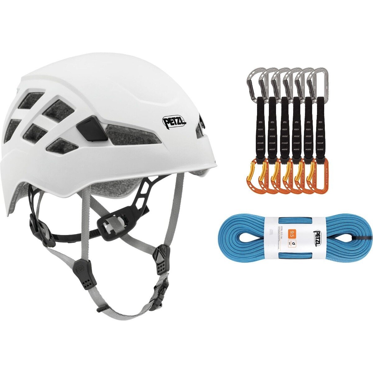 Image of Petzl Sport Climbing Starter Package Blue, White, One Color, 70m, M/L, 17cm