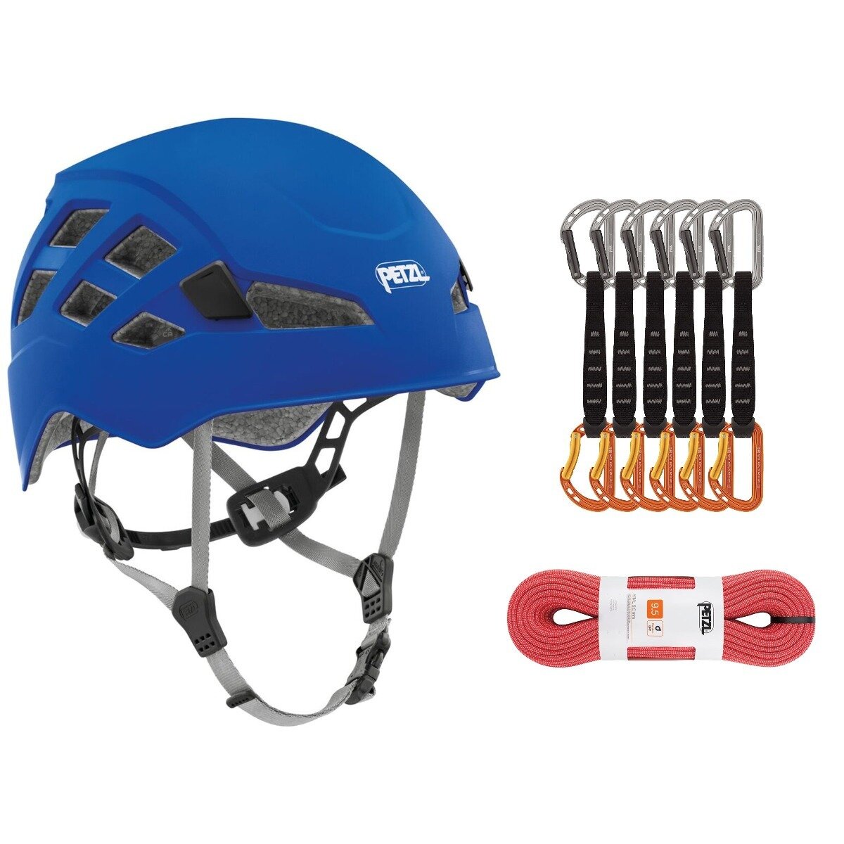 Image of Petzl Sport Climbing Starter Package Red, Blue, One Color, 70m, S/M, 17cm
