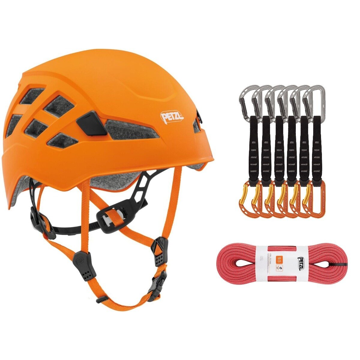 Image of Petzl Sport Climbing Starter Package Red, Orange, One Color, 80m, M/L, 17cm