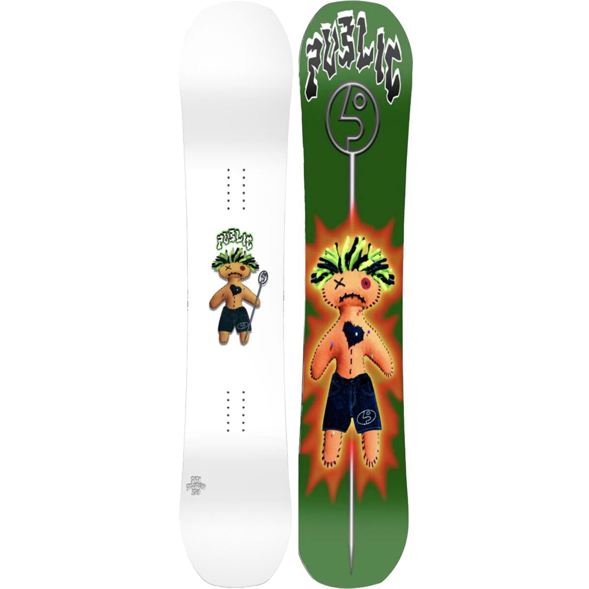 PUBLIC Snowboards Bilodeau Dispute Snowboard - 2024 White/Green