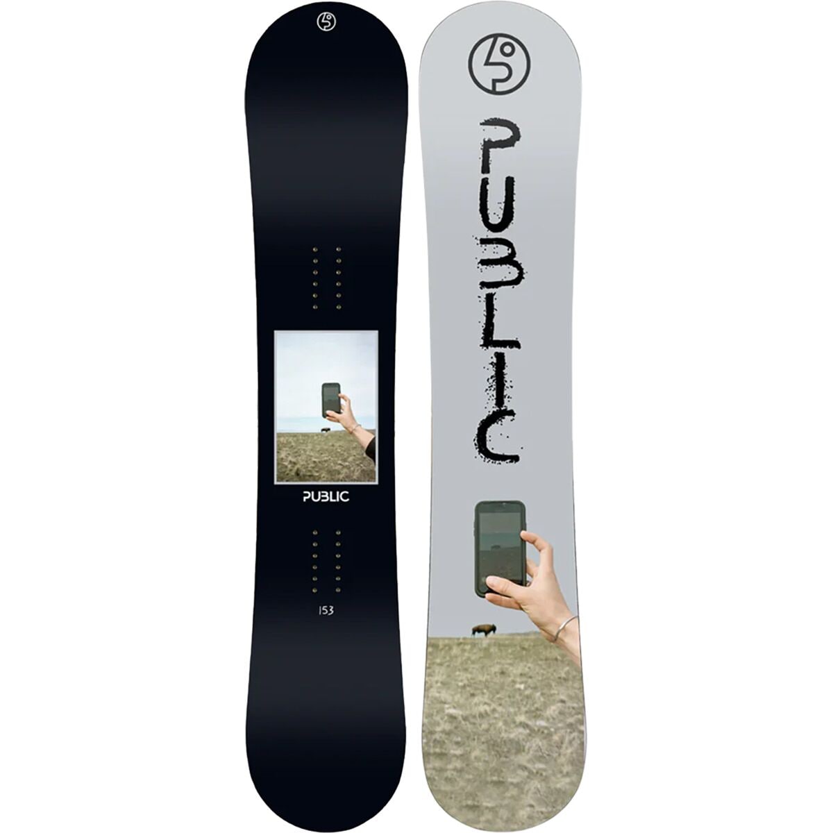 PUBLIC Snowboards General Public Snowboard - 2024 Black/Gray