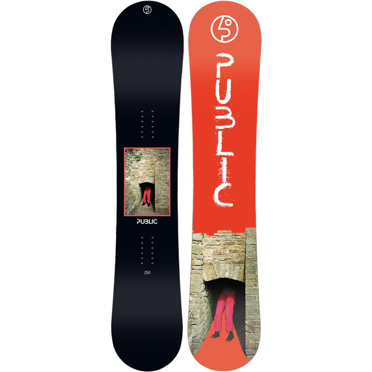 PUBLIC Snowboards General Public Snowboard - 2024 Black/Red
