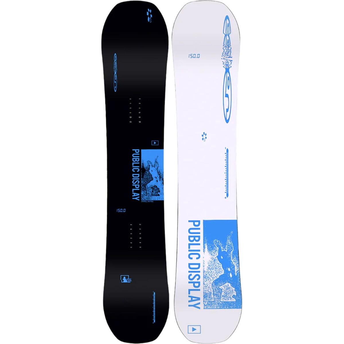 PUBLIC Snowboards Mathes Display Snowboard - 2024 Black/Blue