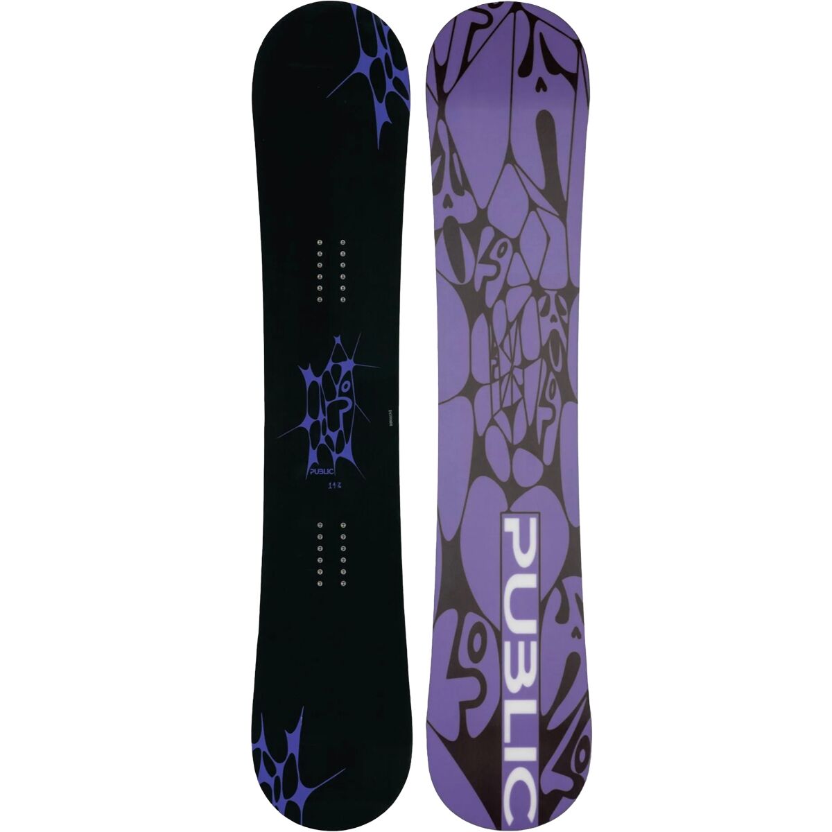 Image of PUBLIC Snowboards General Public Snowboard - 2025 Black/Purple, 143cm