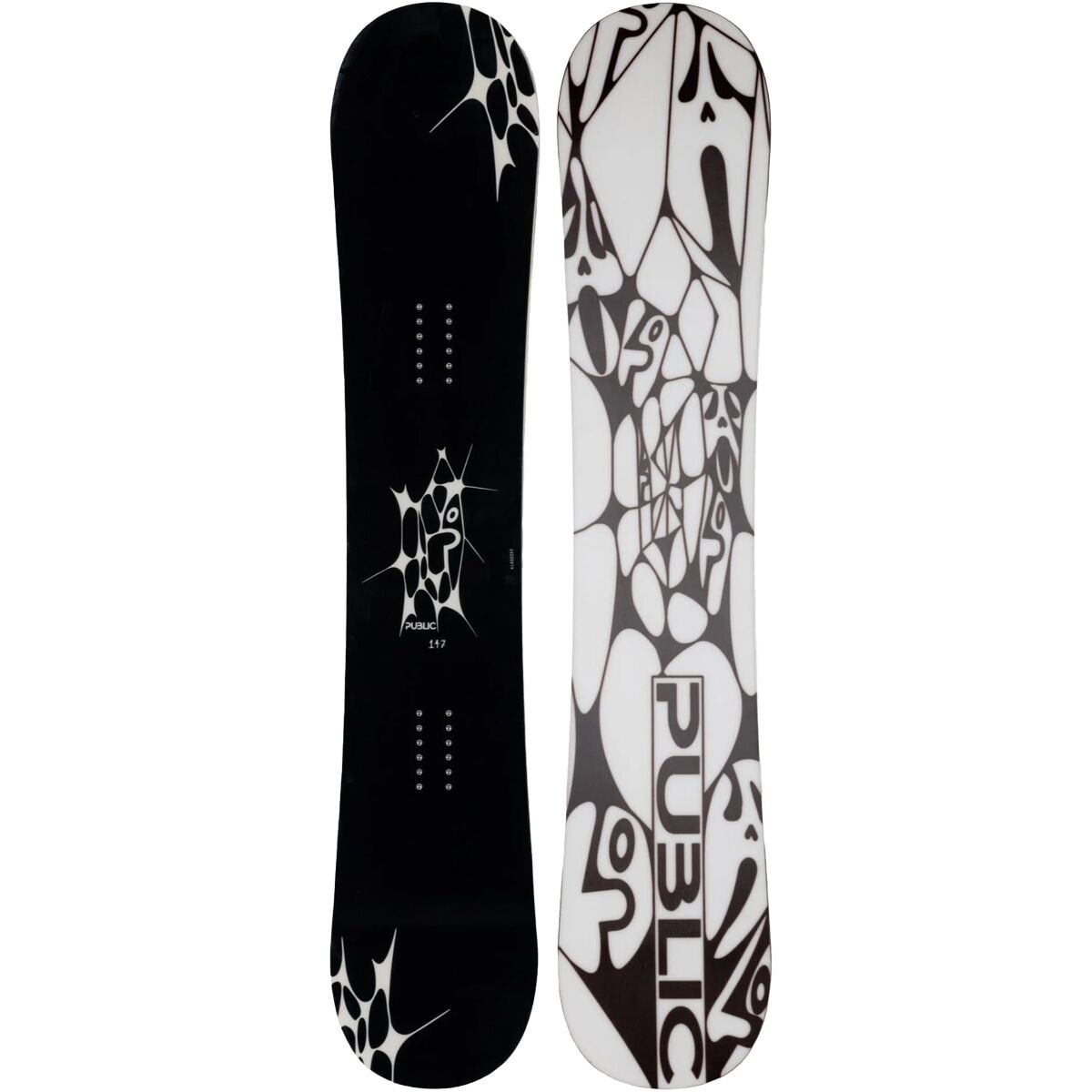 Image of PUBLIC Snowboards General Public Snowboard - 2025 Black/White, 147cm