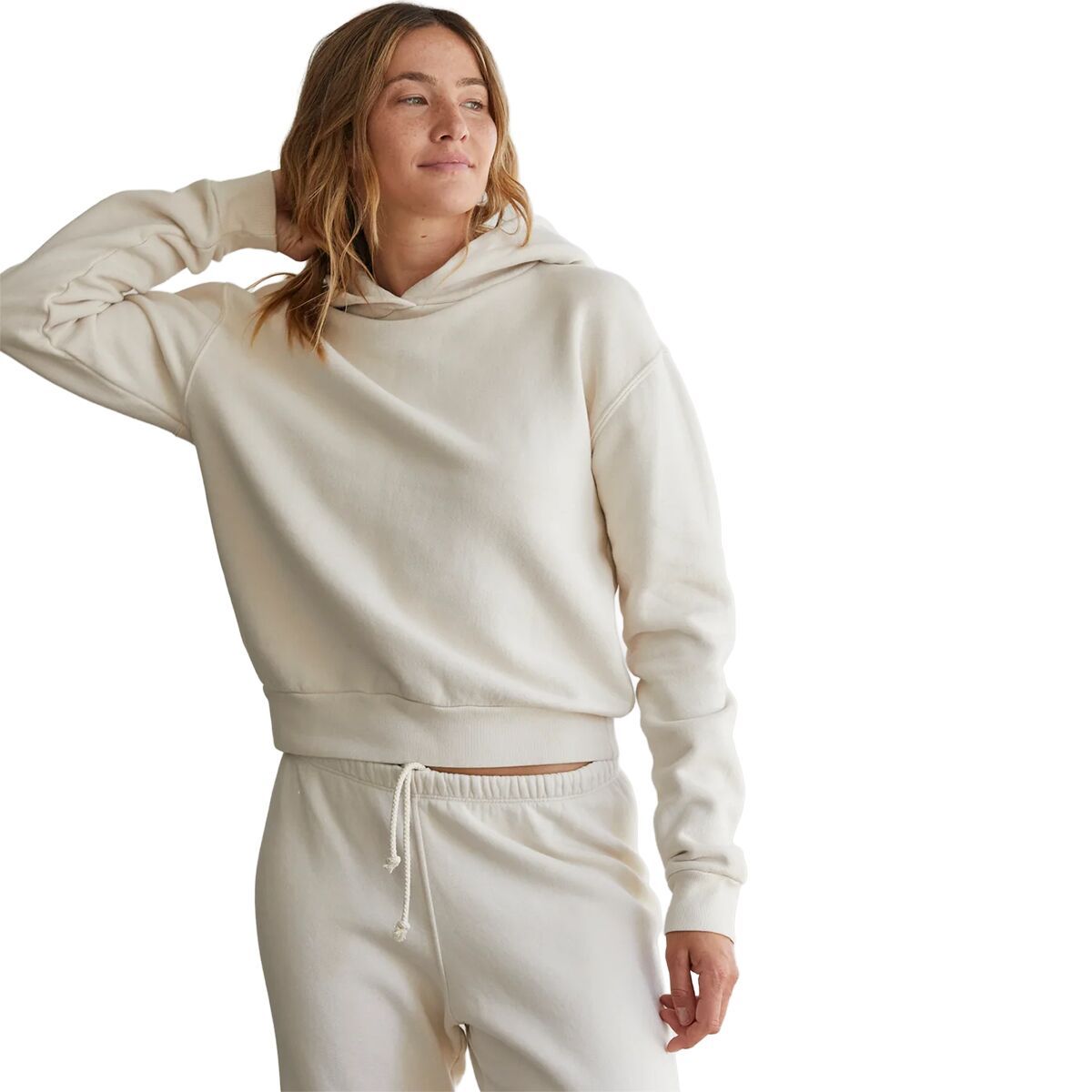 Image of perfectwhitetee Heart Fleece Pullover Hoodie - Women's Sugar, XS