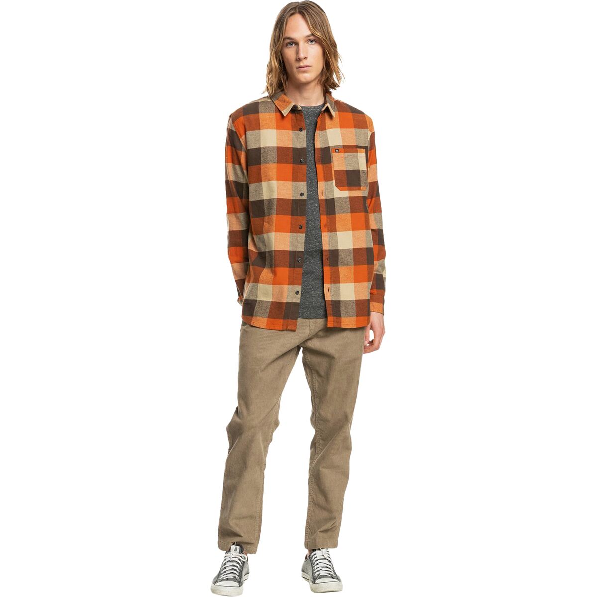 クイックシルバー Quiksilver Motherfly Long Sleeve Flannel メンズ トップス ミッドナイト Navy Moth クイックシルバー メンズ シャツ トップス MOTHERFLY - Shirt - blue