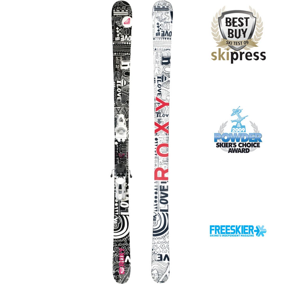 ROXY スキー板 148cm ストック付き95cm ROXY スキー板 148cm ストック