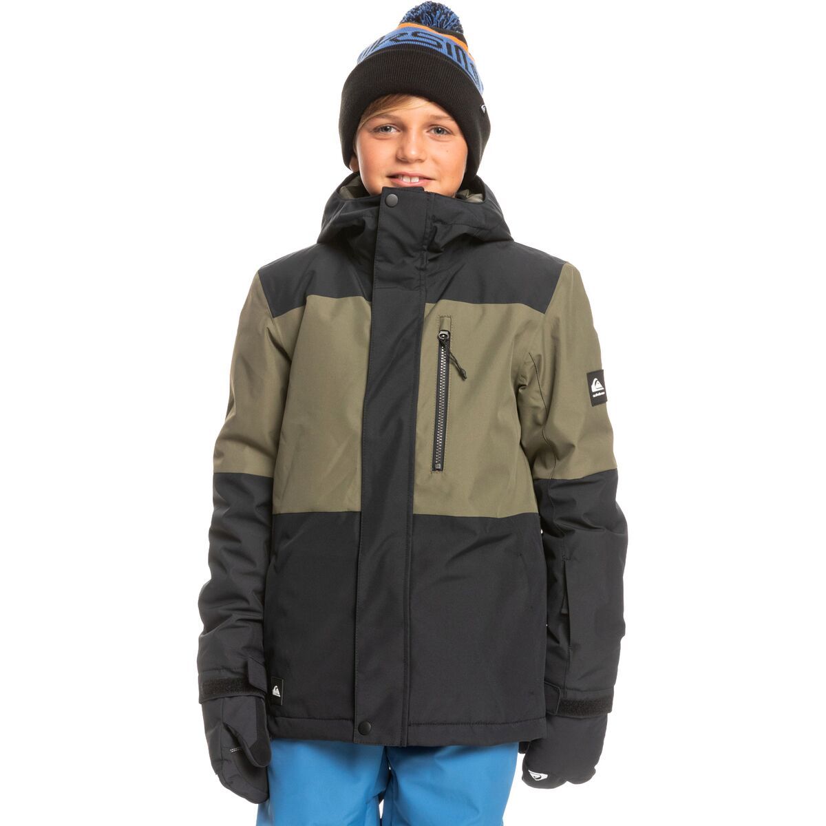 Quiksilver Mission Block Jacket - Kids' True Black, L(14)