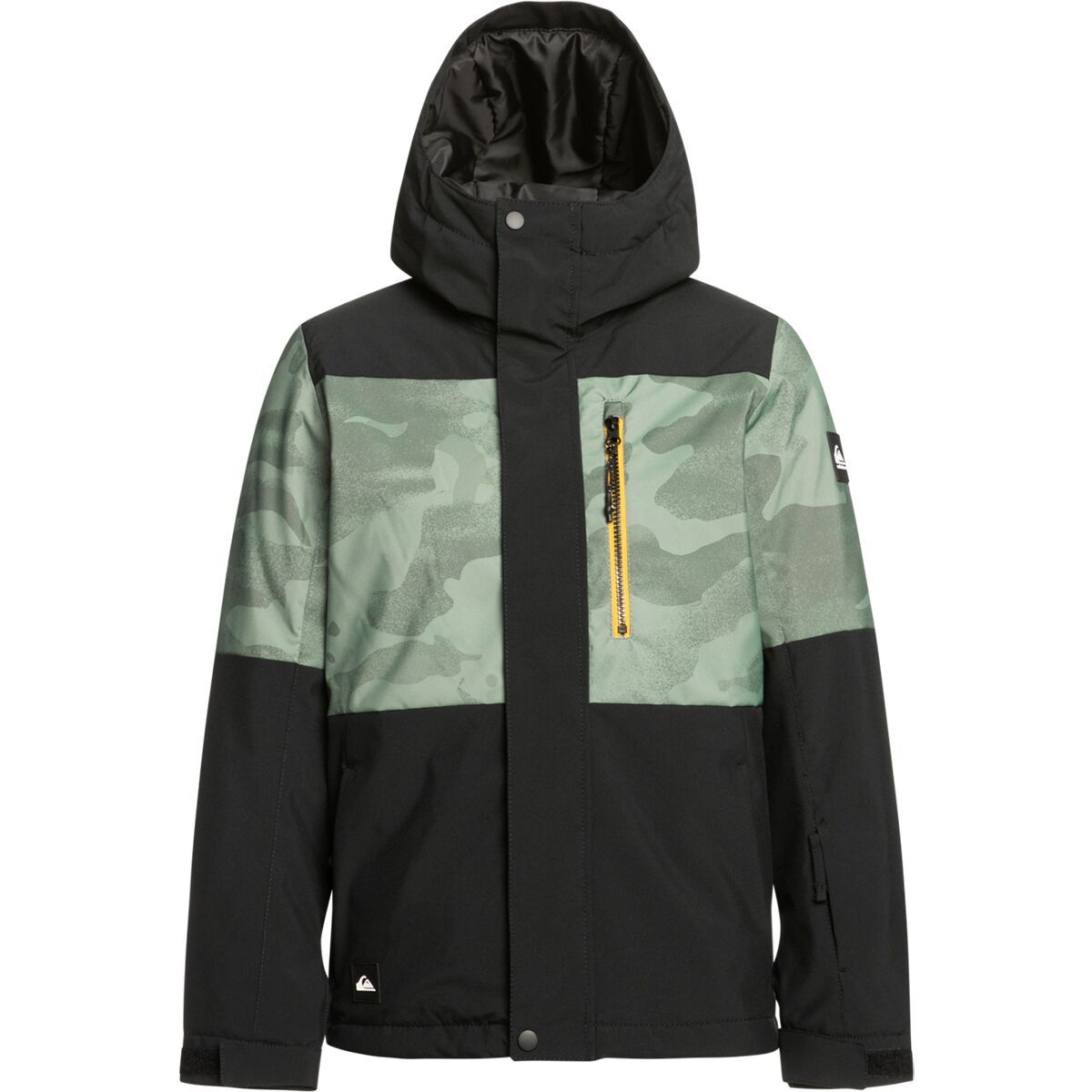 Quiksilver Mission Printed Block Jacket - Kids' Spray Camo Laurel Wreath, XS(8)