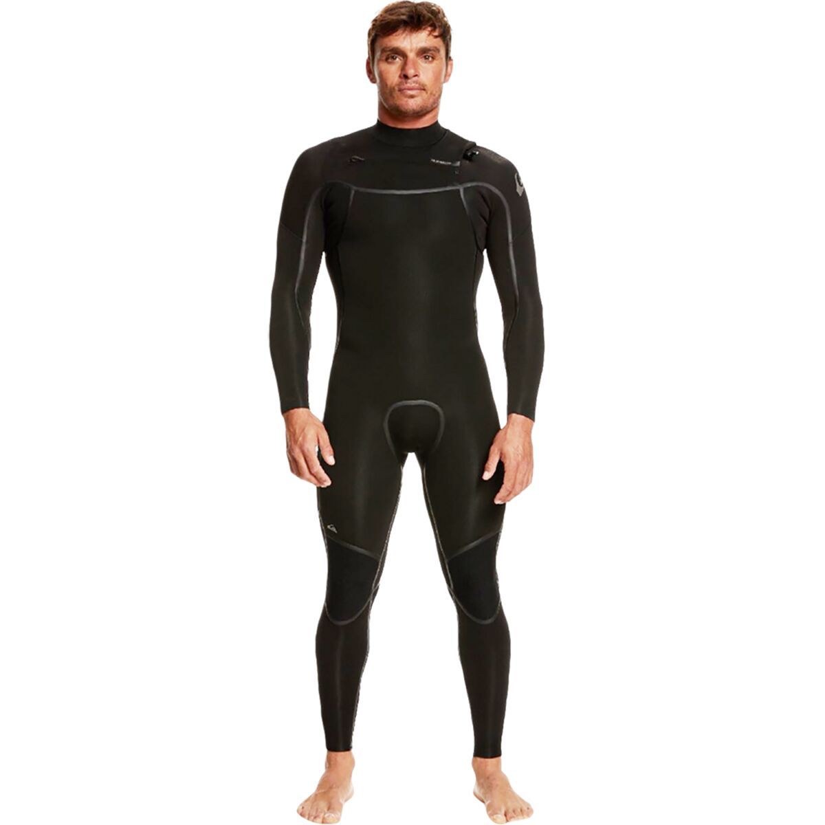 Quiksilver 4/3 Everyday Sessions LFS Chest-Zip Wetsuit - Men's Black, MS