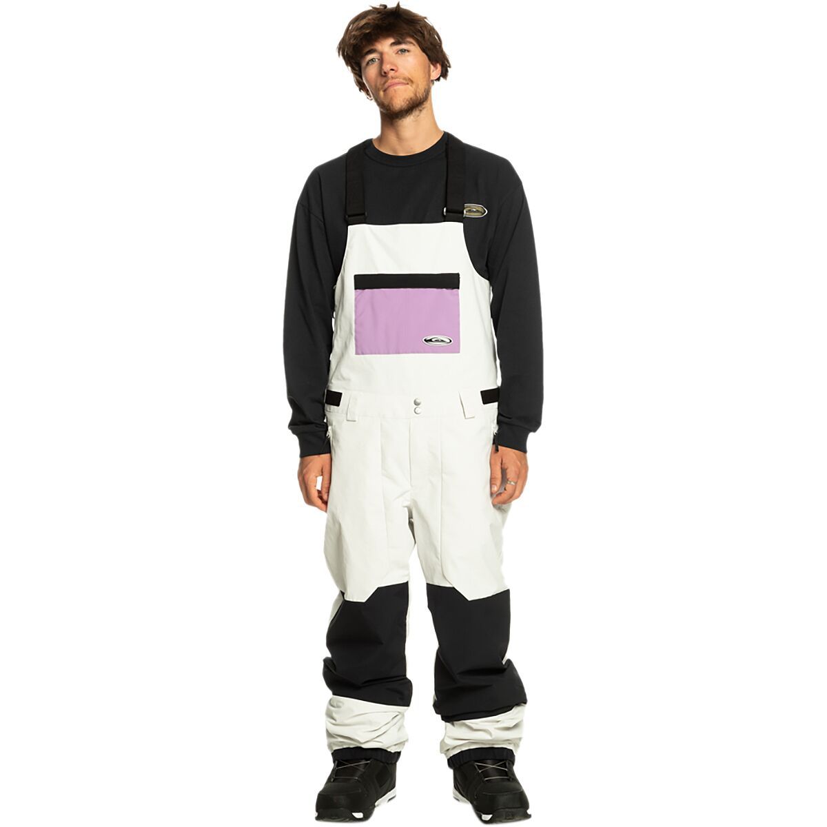 Quiksilver Fly High Technical Snow Bib Pant - Men's Nimbus Cloud, L