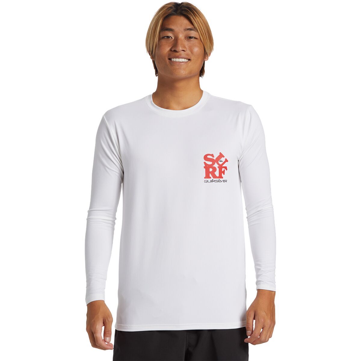 Quiksilver Everyday Surf Long-Sleeve T-Shirt - Men's White/Black, S