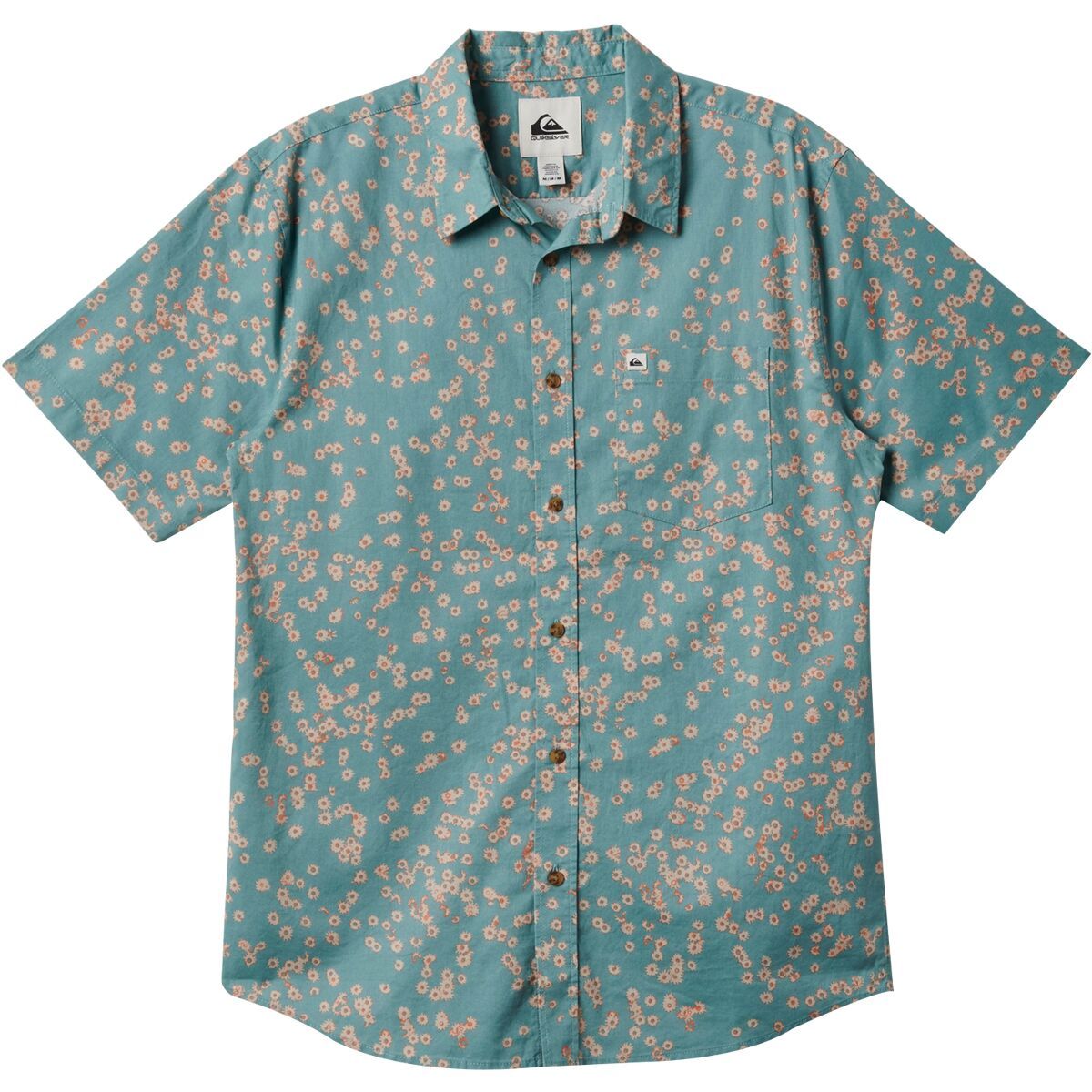 Quiksilver Cosmic Fields Classic Short-Sleeve Shirt - Men's Jade Grey, XXL