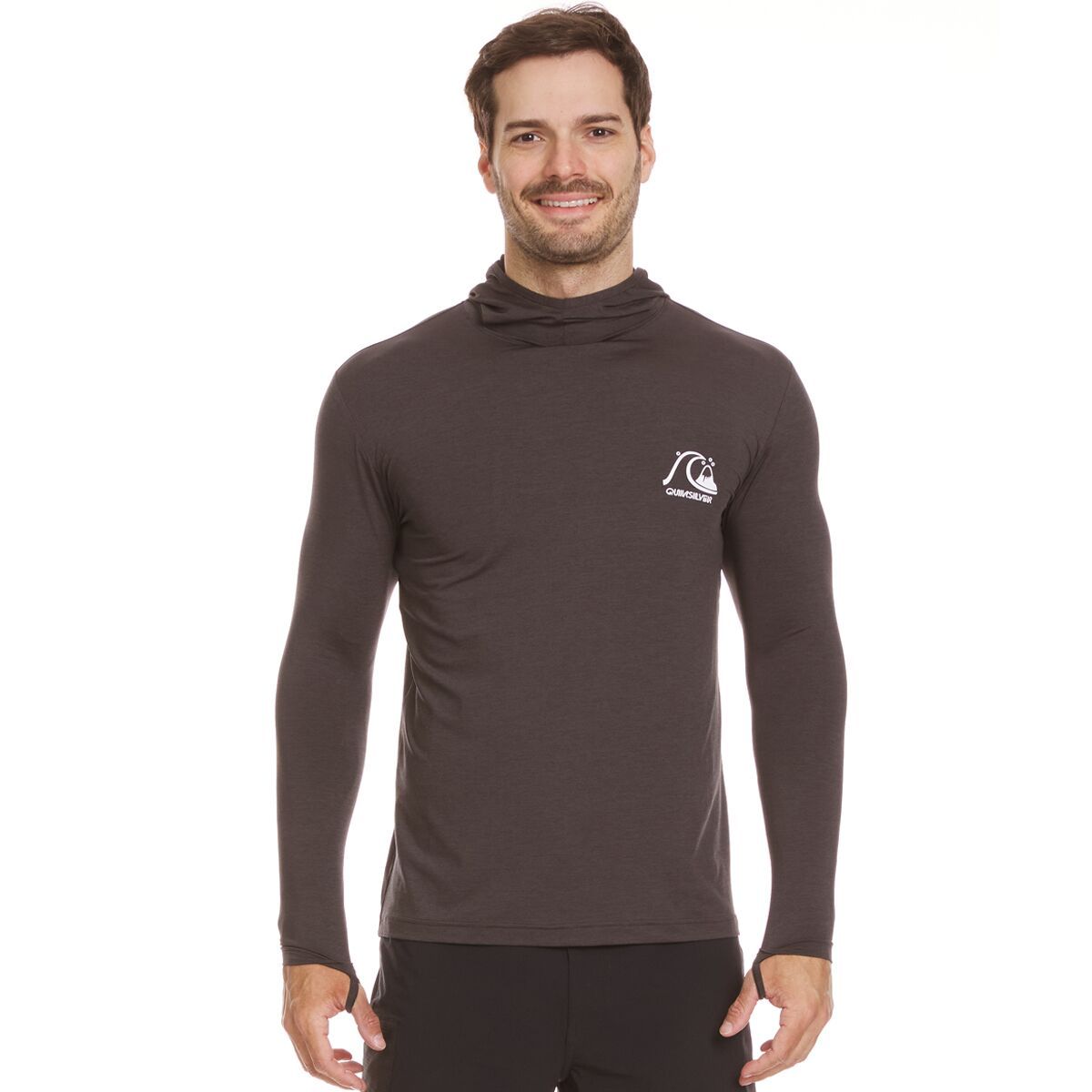 Quiksilver DNA Logo Surf Hoodie - Men's Phantom Heather, L