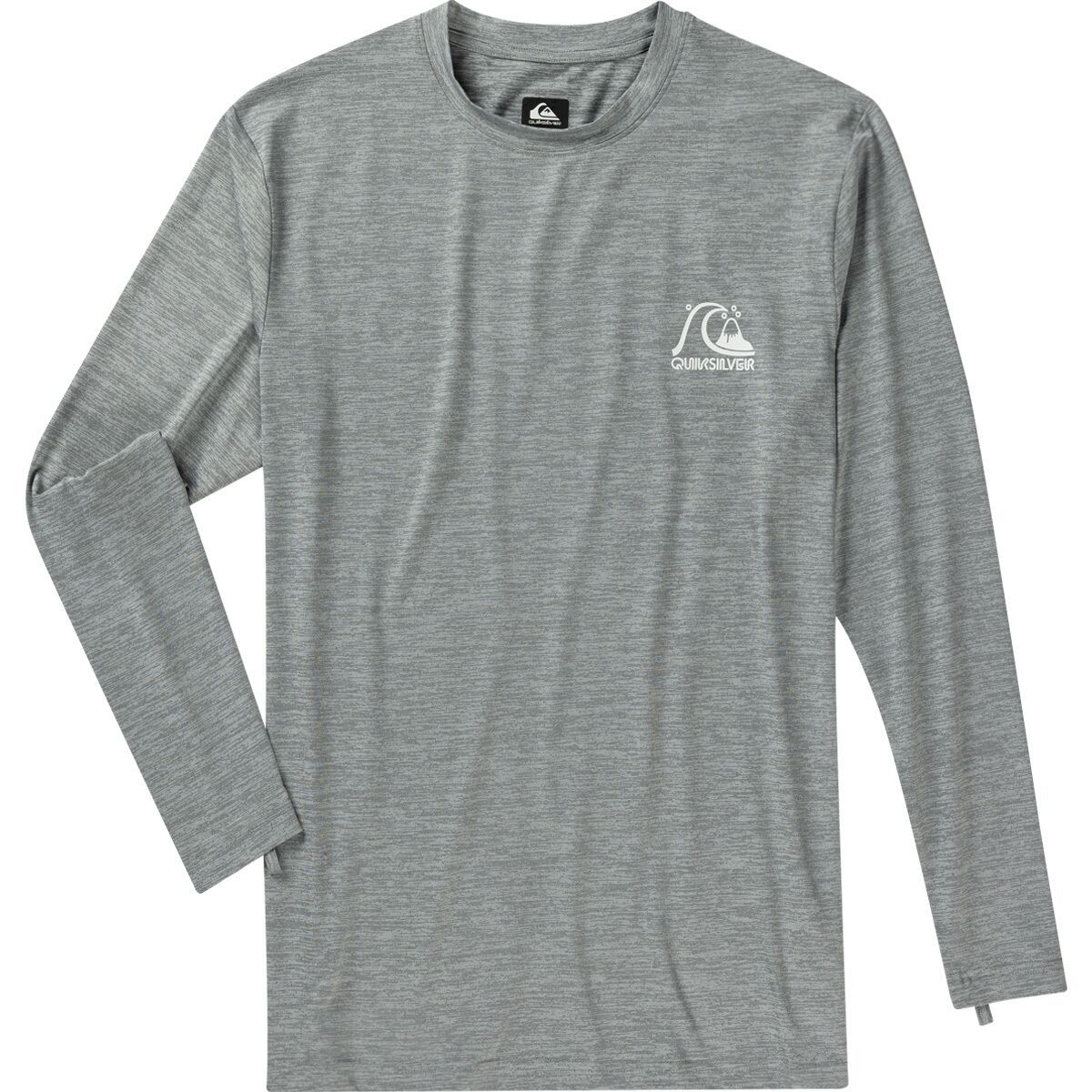 Quiksilver DNA Logo Surf Long-Sleeve T-Shirt - Men's Smoked Grey Heather, L