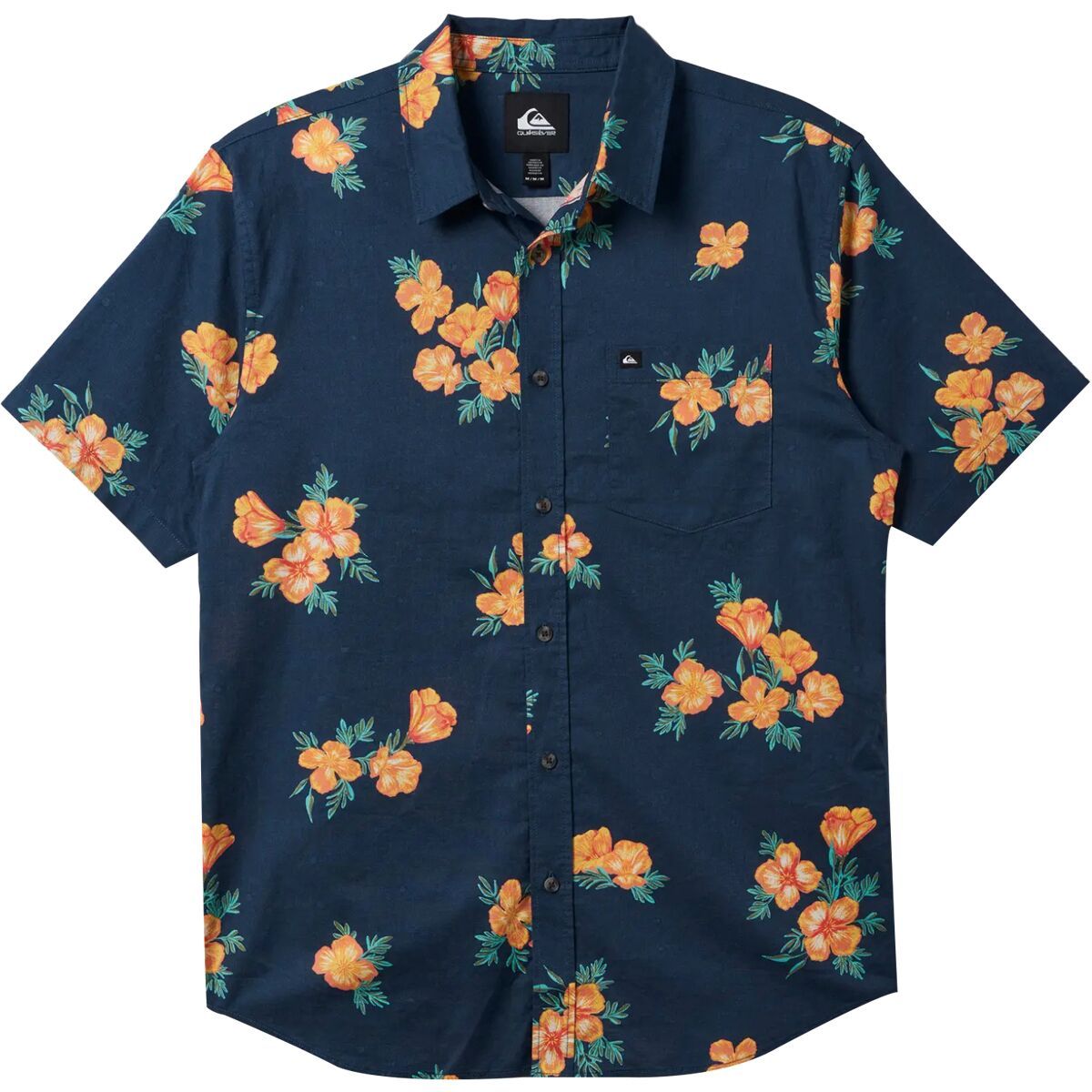 Quiksilver Habitats Classic Short-Sleeve Shirt - Men's Navy, S