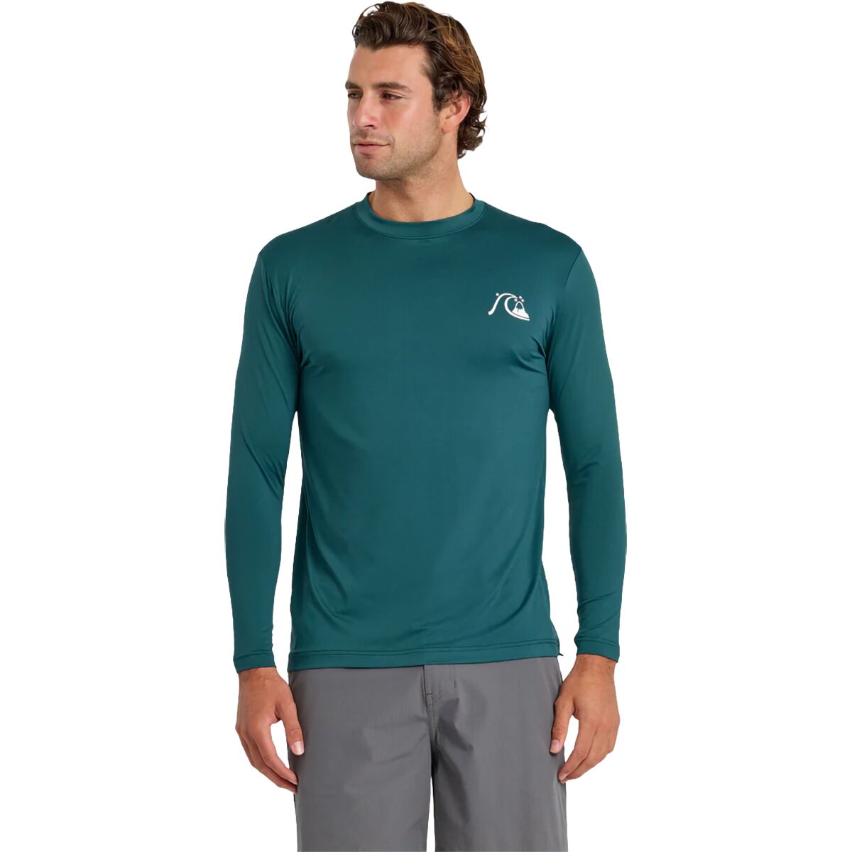 Image of Quiksilver DNA Logo Surf Long-Sleeve Shirt - Men's Mediterranea, L