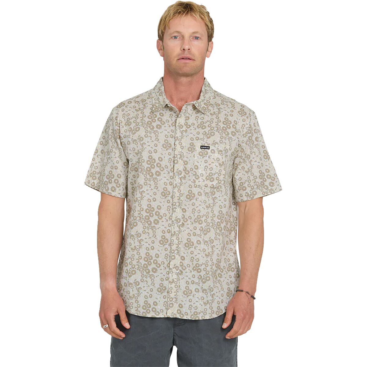 Image of Quiksilver Ditsy Daze Classic Short-Sleeve Shirt - Men's Seneca Rock, L