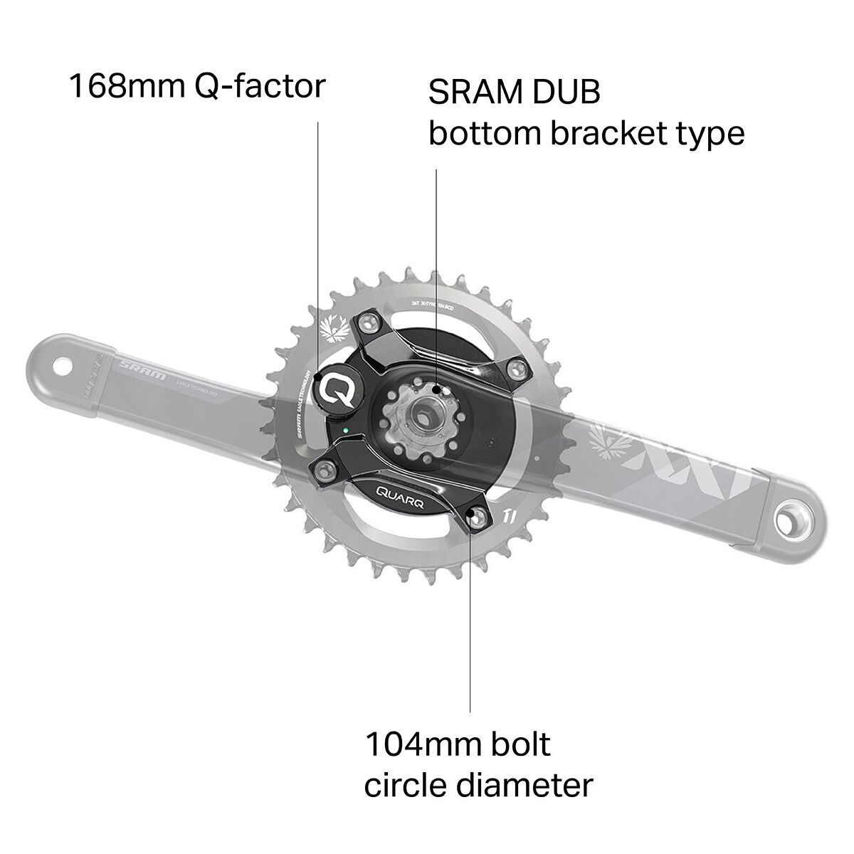 ⭐︎Quu⭐︎ Quarq Dzero DUB XX1 Power Meter Spider - Bike