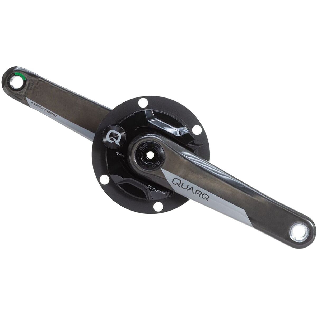 Image of Quarq DFOUR DUB Road Power Meter Crankset Black, 172.5mm/110BCD