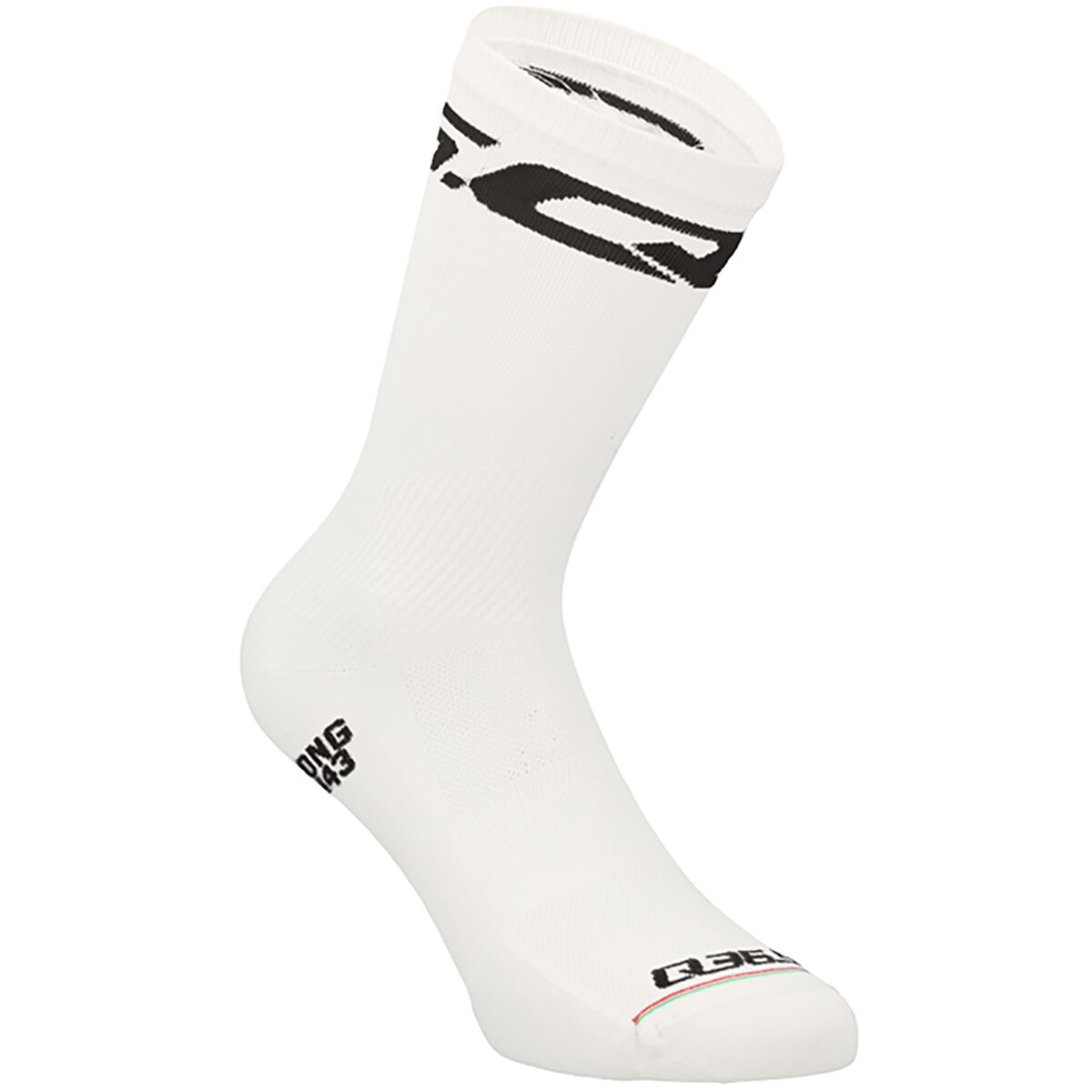 Image of Q36.5 Ultra Long Cycling Sock Big Logo White, 40-43