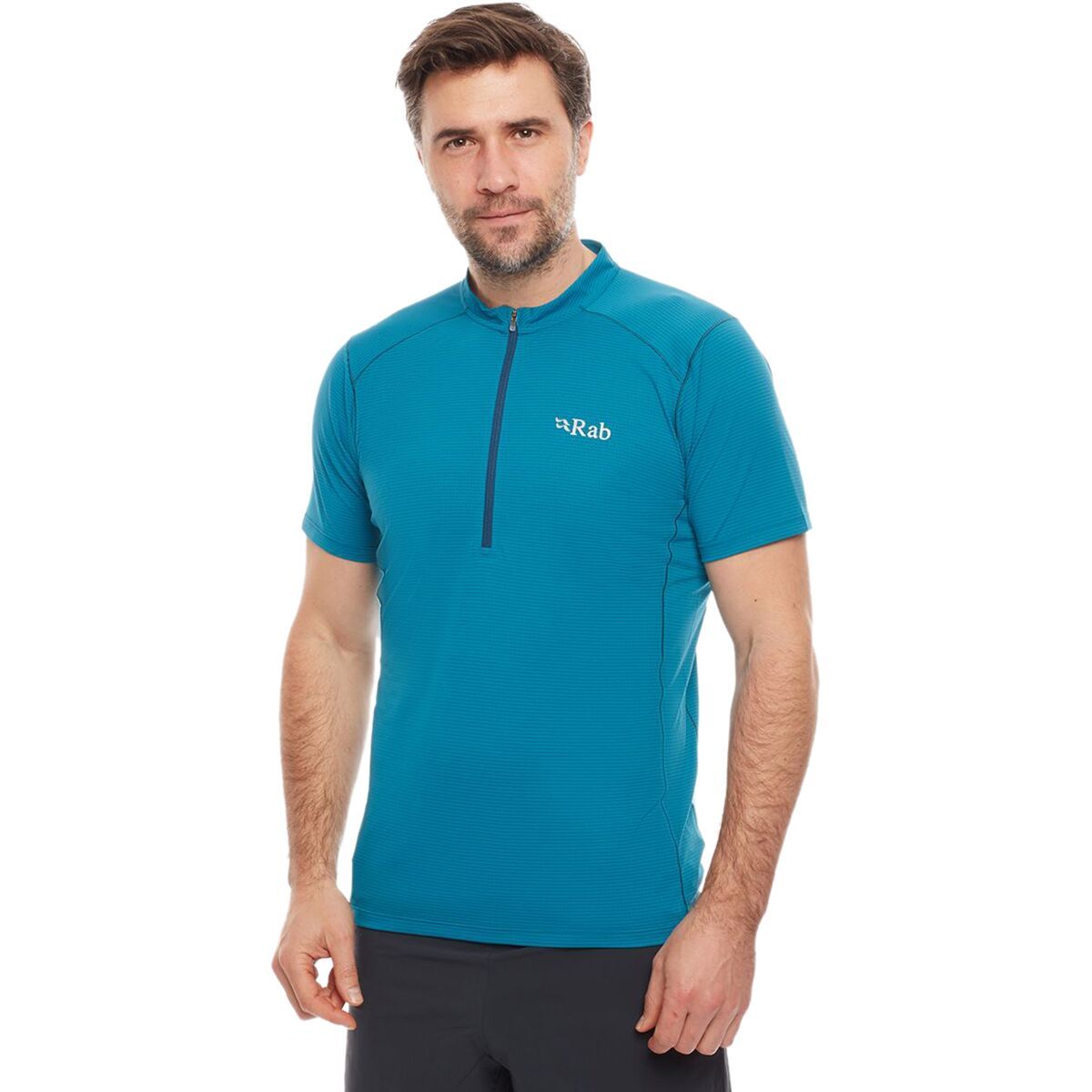 Rab Sonic Short-Sleeve Zip Shirt - Men's Azure, XL