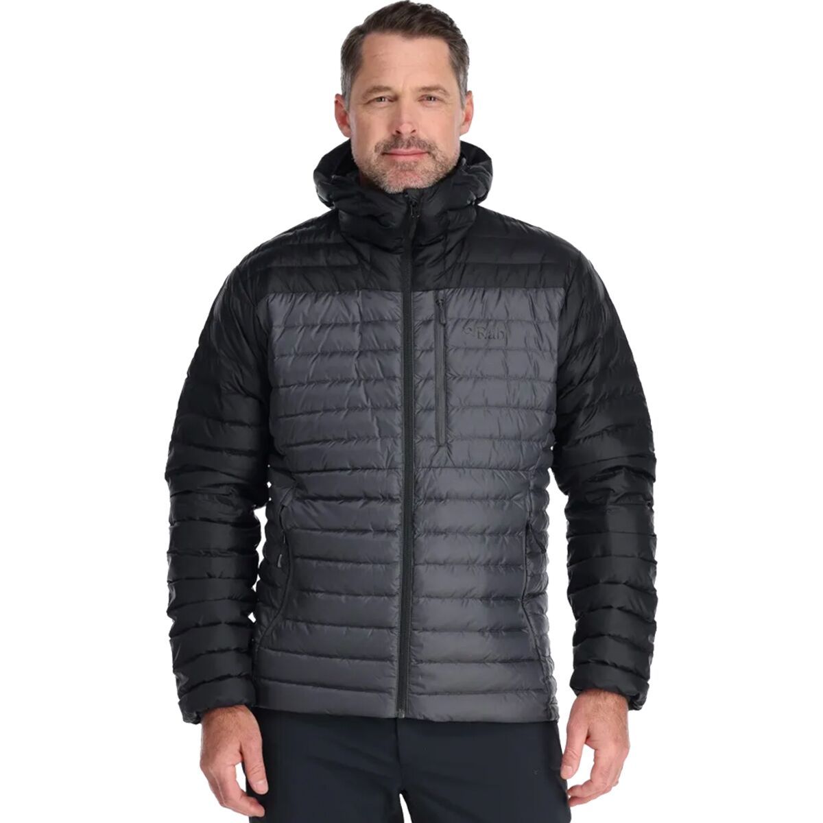 Rab Microlight Alpine Down Jacket - Men's Black/Graphene, XXL