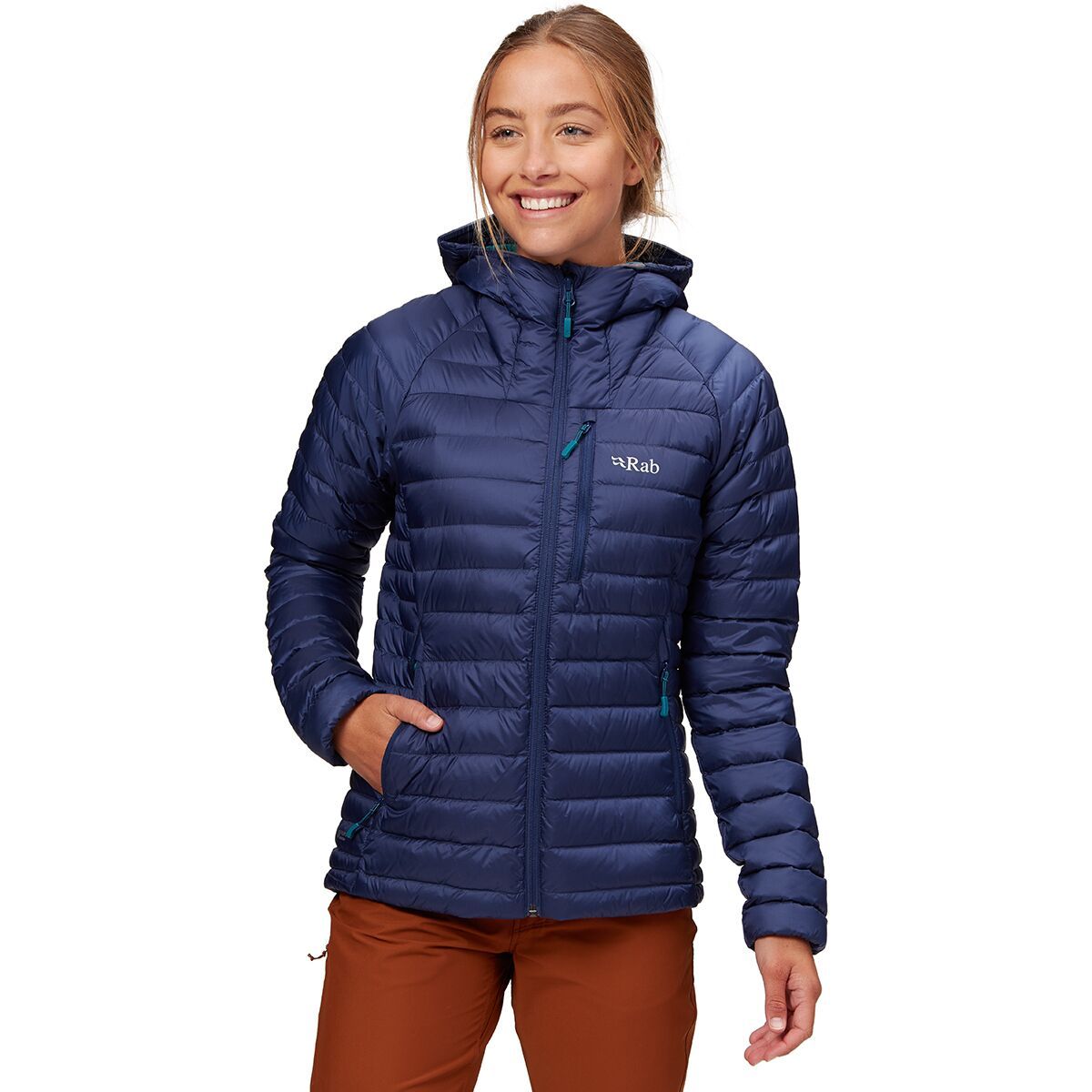 Rab Microlight Alpine Down Jacket - Women's Deep Ink/Atlantis, S