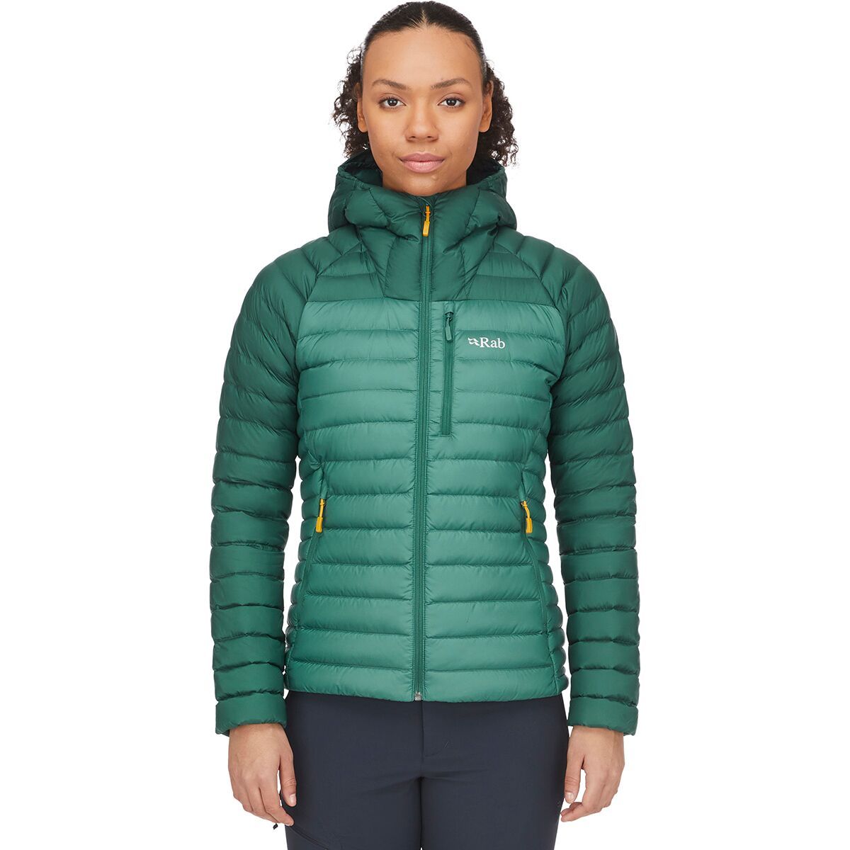 Rab Microlight Alpine Down Jacket - Women's Green Slate/Eucalyptus, S
