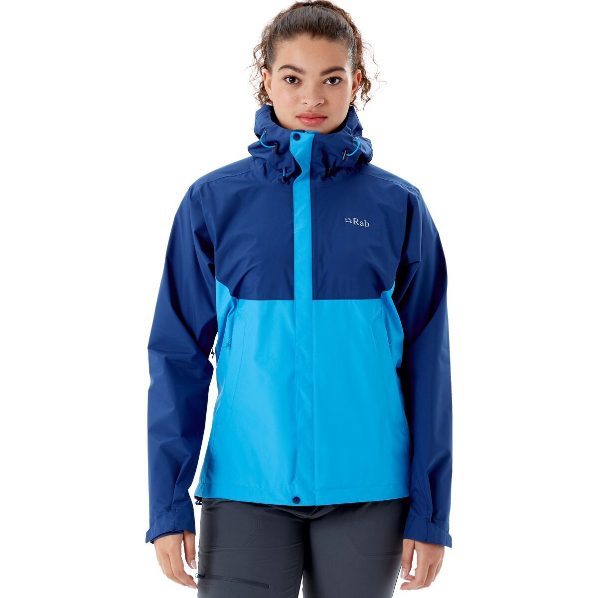 Rab Downpour Eco Jacket - Women's Nightfall Blue/Alaska Blue, XS