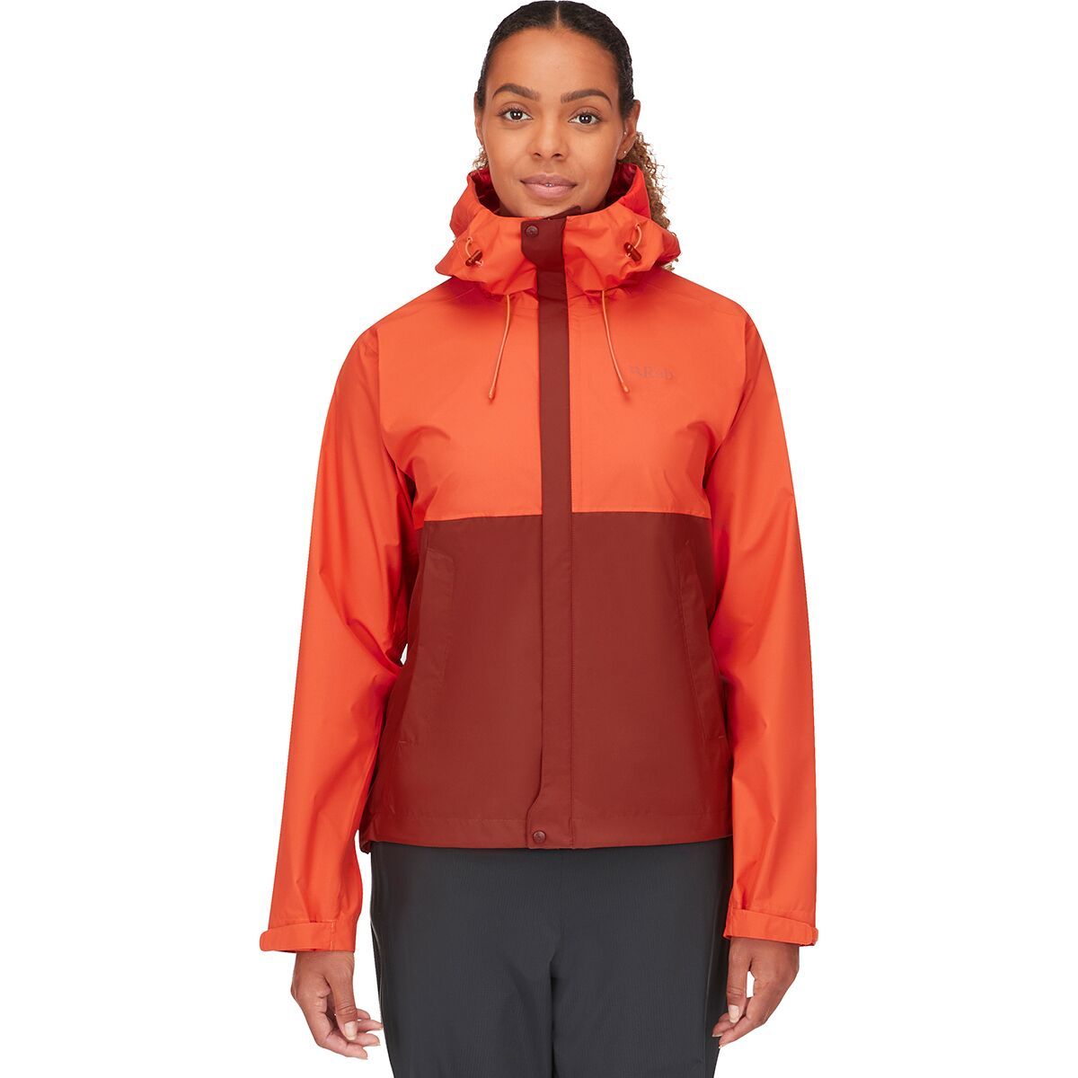 Rab Downpour Eco Jacket - Women's Red Grapefruit/Tuscan Red, S