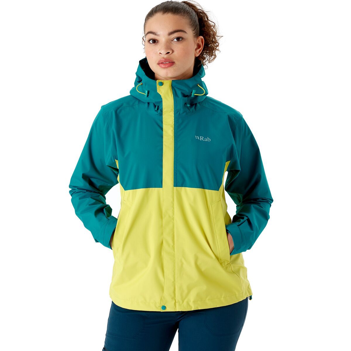 Rab Downpour Eco Jacket - Women's Ultarmarine/Zest, XS