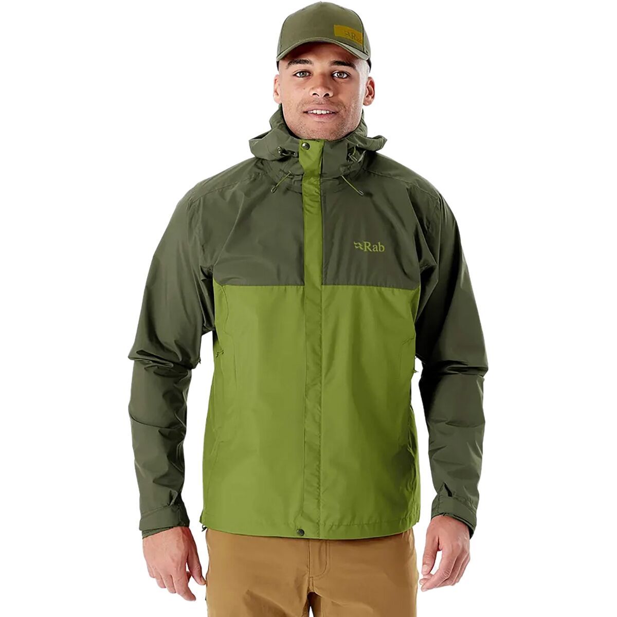 Rab Downpour Eco Jacket - Men's Army/Aspen Green, L