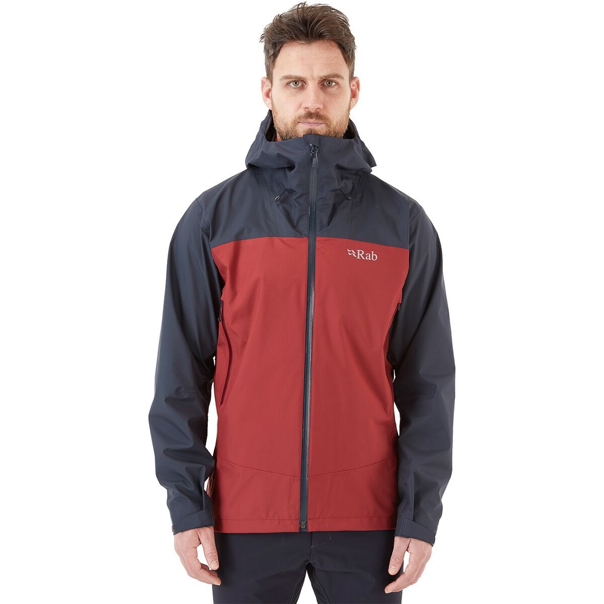 Rab Arc Eco Jacket - Men's Beluga/Oxblood Red, XXL