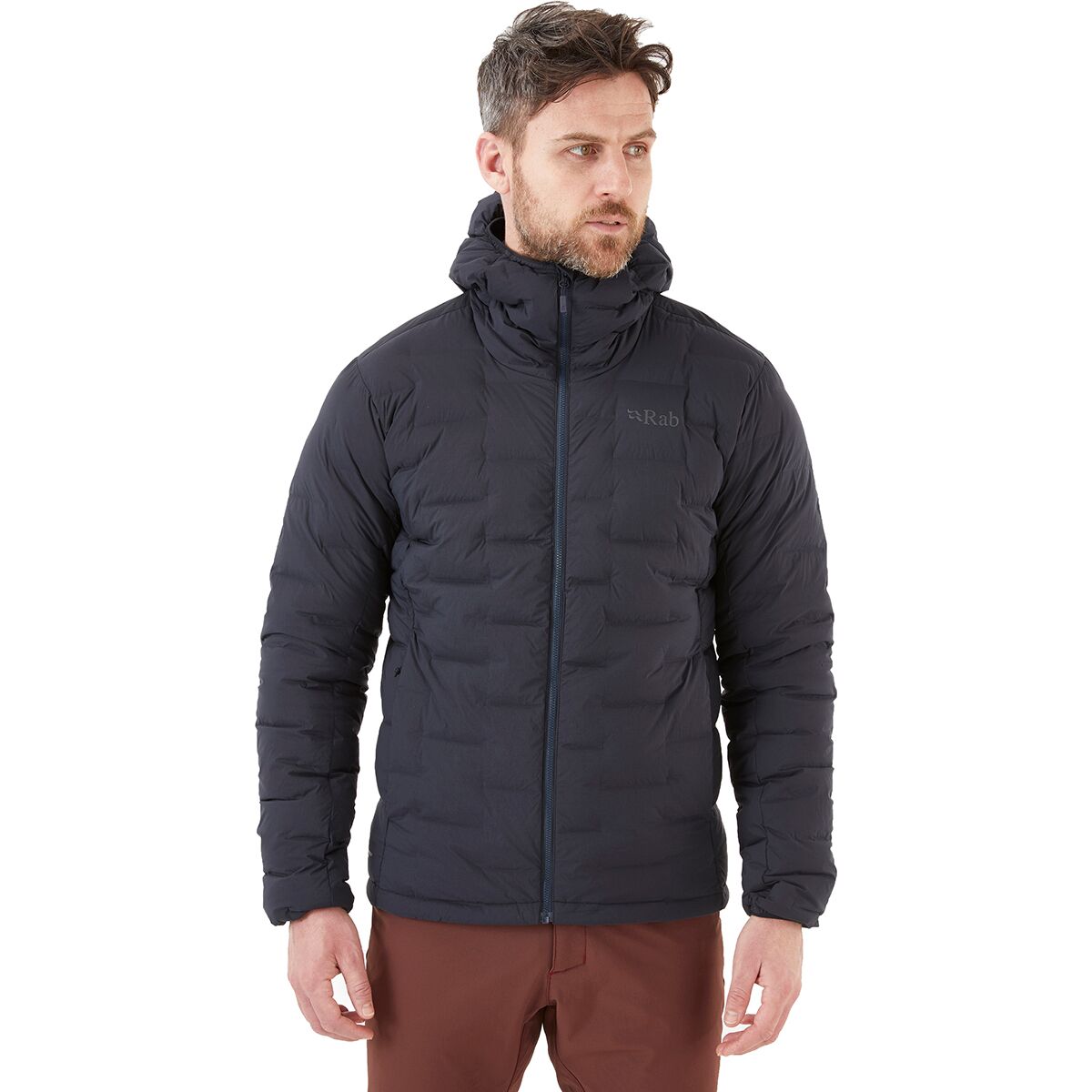 Image of Rab Cubit Stretch Down Hooded Jacket - Men's Ebony, S