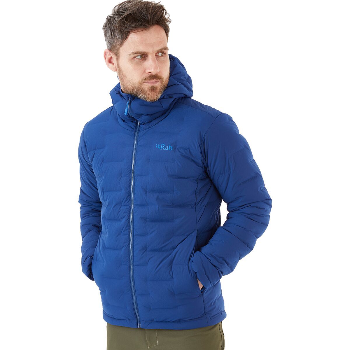 Rab Cubit Stretch Down Hooded Jacket - Men's Nightfall Blue, S
