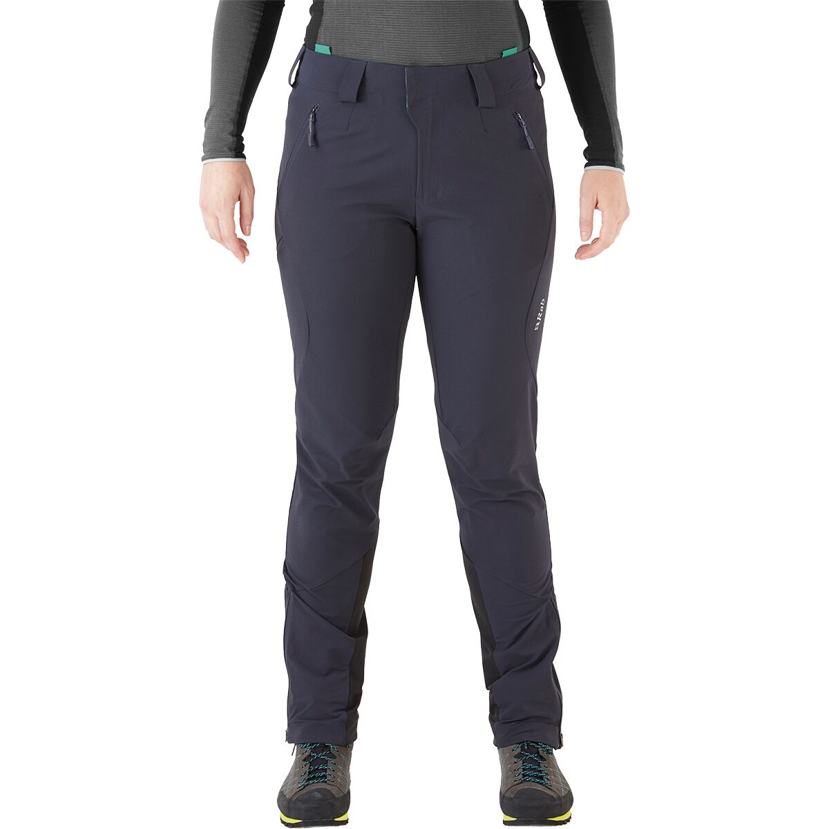 Image of Rab Ascendor AS Pant - Women's Ebony/Eucalyptus, M