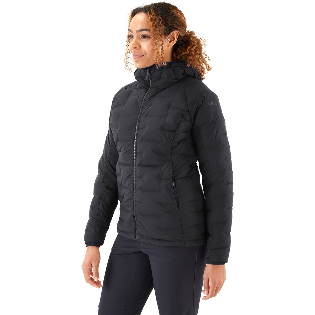 Rab Cubit Stretch Down Hooded Jacket - Women's Ebony, XS