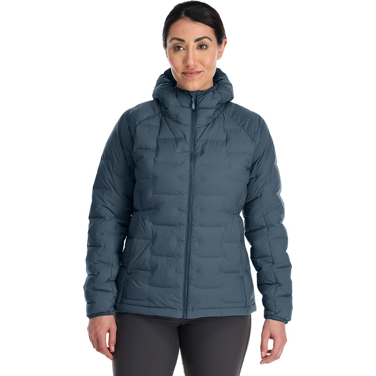 Rab Cubit Stretch Down Hooded Jacket - Women's Orion Blue, XL
