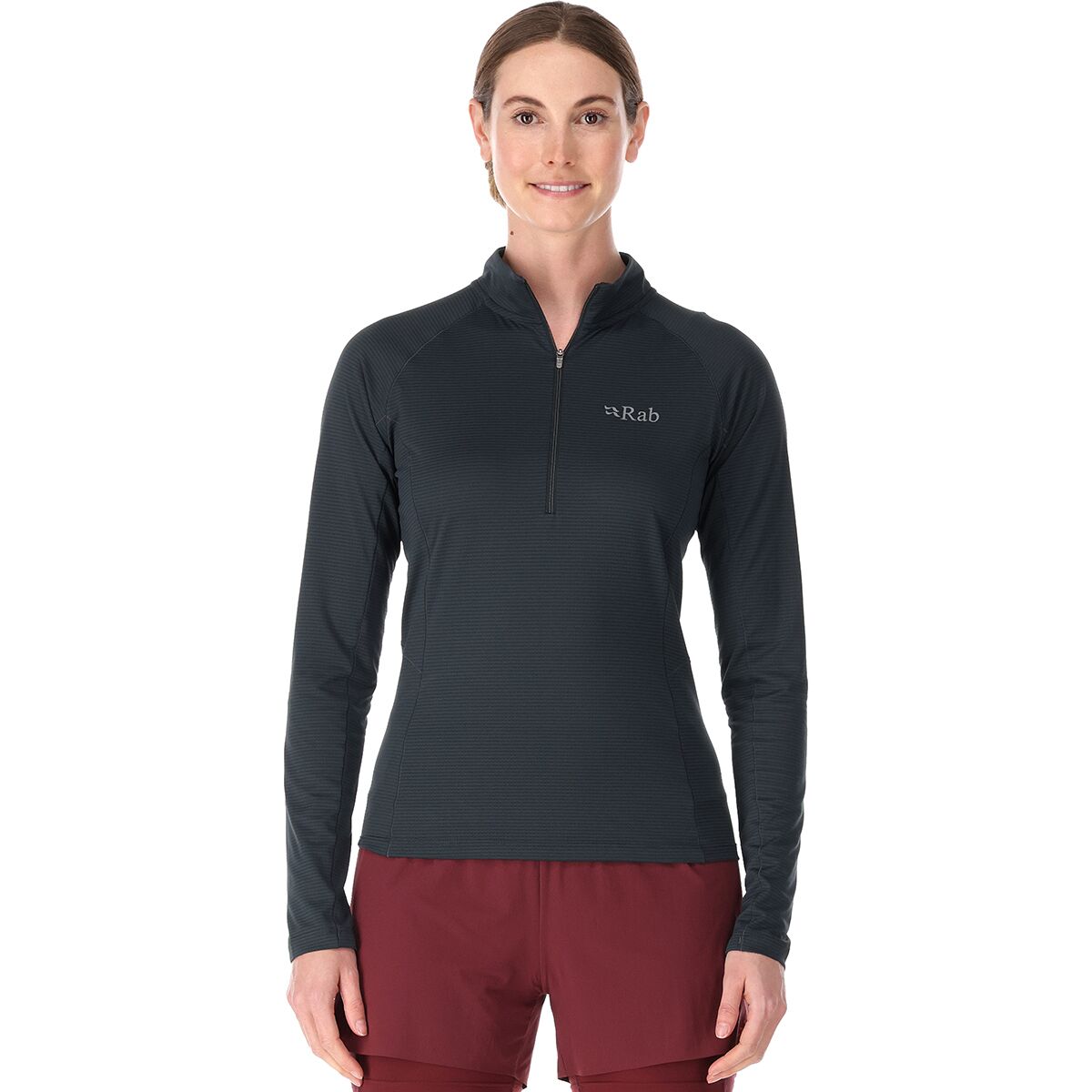 Image of Rab Sonic Long-Sleeve Zip T-Shirt - Women's Beluga, XS