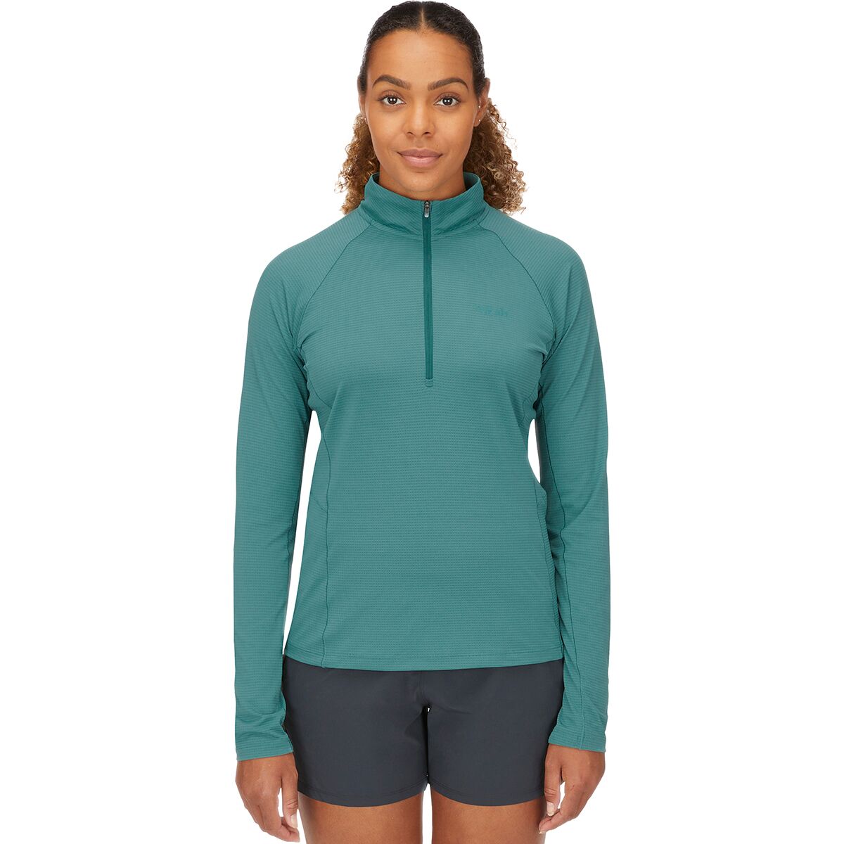 Image of Rab Sonic Long-Sleeve Zip T-Shirt - Women's Eucalyptus, S