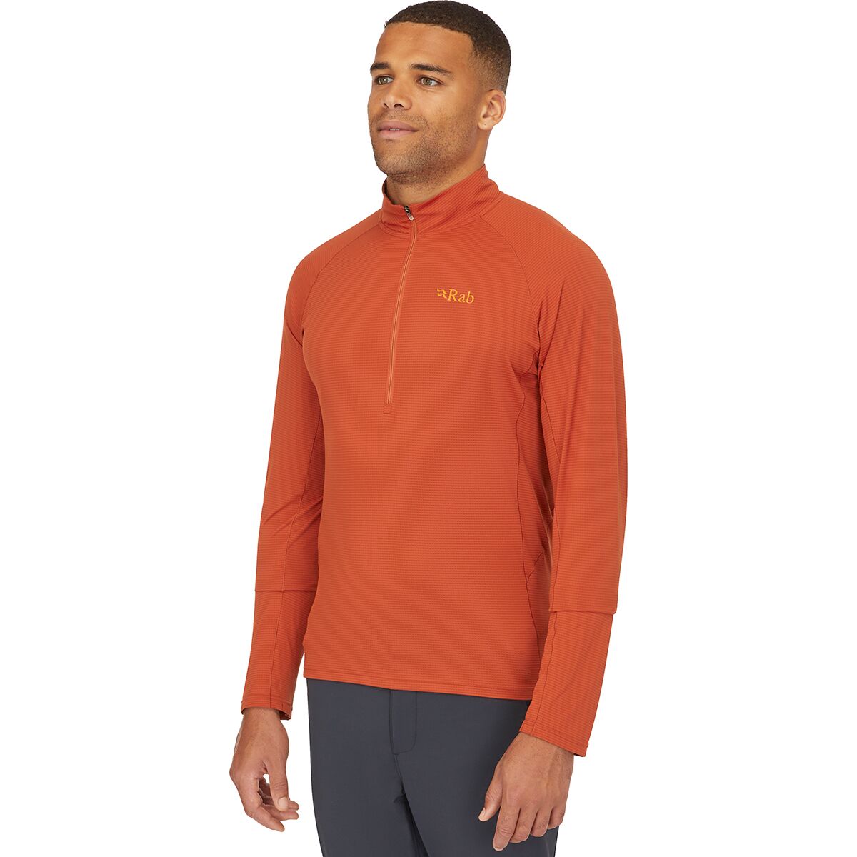 Image of Rab Sonic Long-Sleeve Zip Shirt - Men's Red Clay, XL