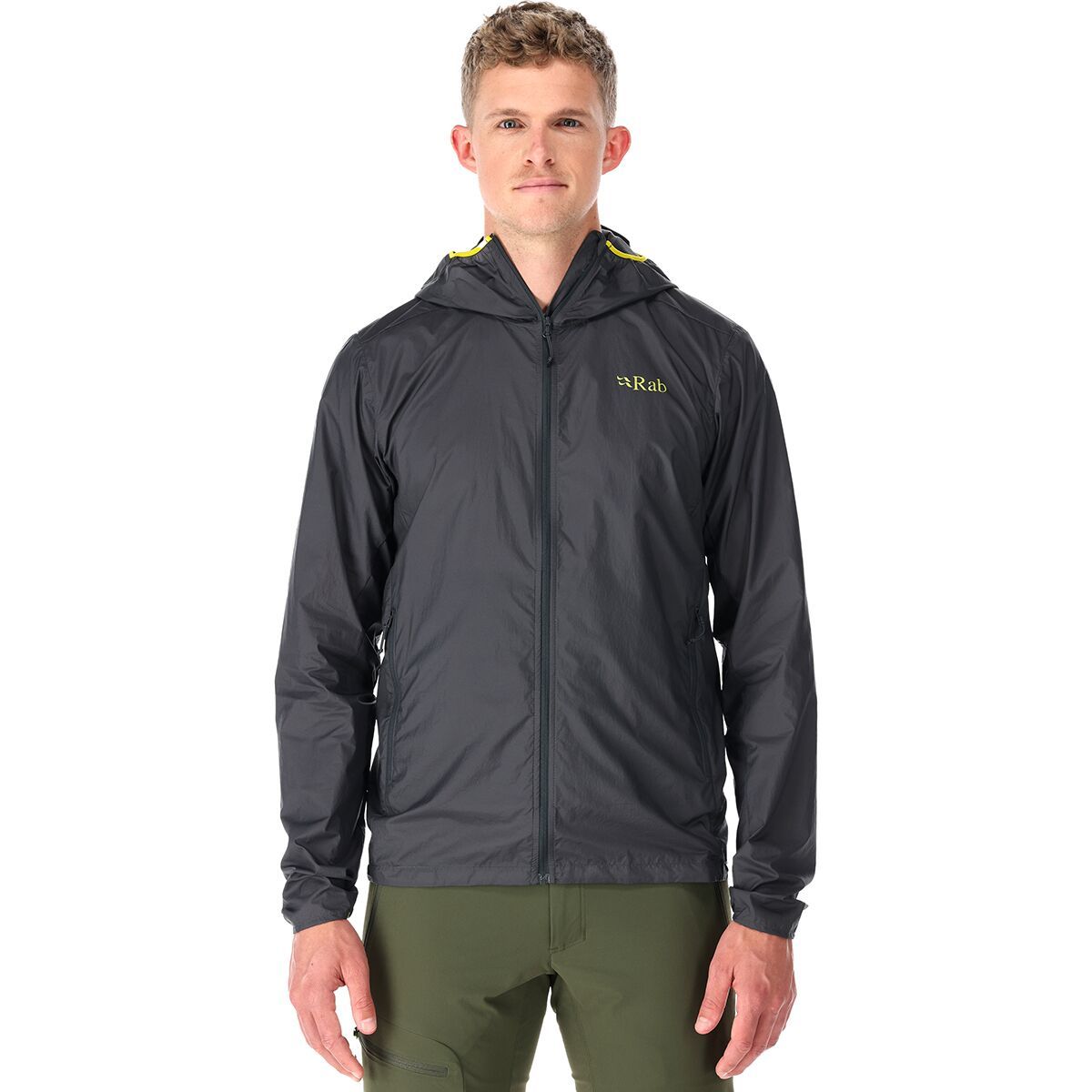 Image of Rab Vital Windshell Hooded Jacket - Men's Graphene, L