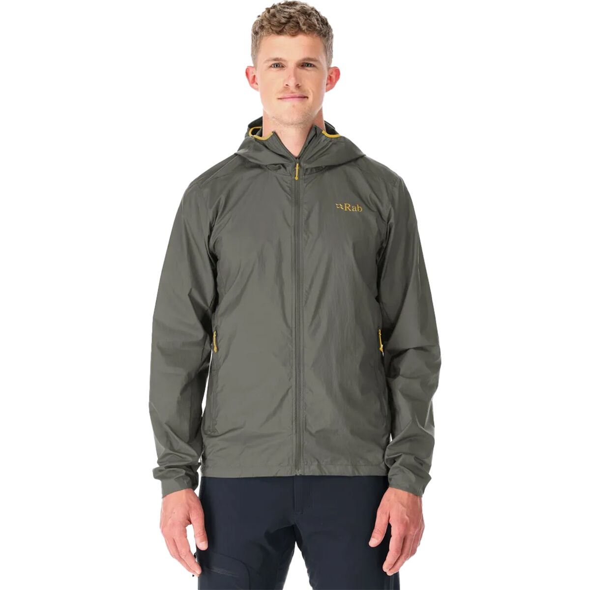 Image of Rab Vital Windshell Hooded Jacket - Men's Light Khaki, L